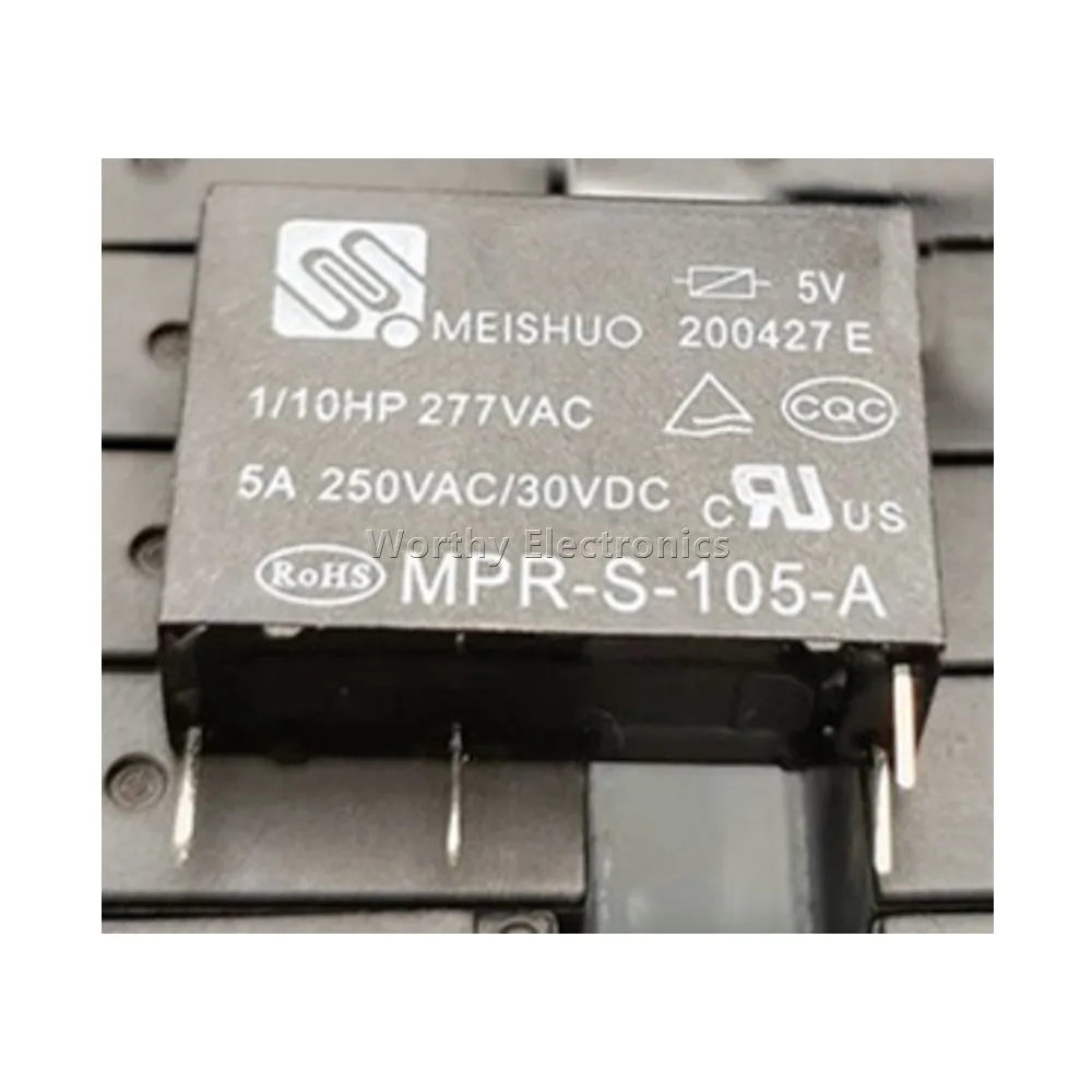 

Free Shipping 10PCS/LOT MPR-S-105-A 5V 5VDC 5A 4PIN Relay DC5V