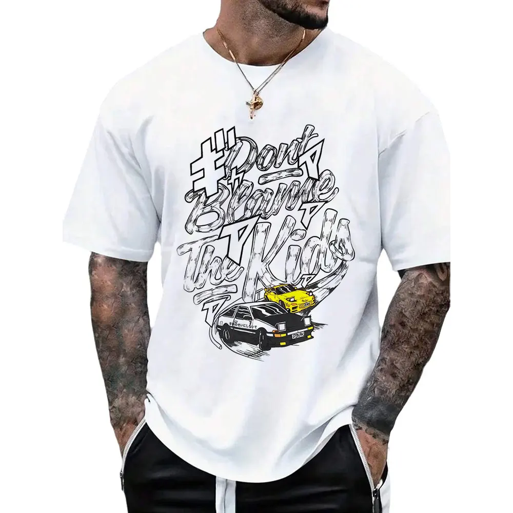 

A downhill car race Initial D - Retro Japan Mountain Drift Racing Manga Gift T shirt Street Racer Anime print Graphic clothes