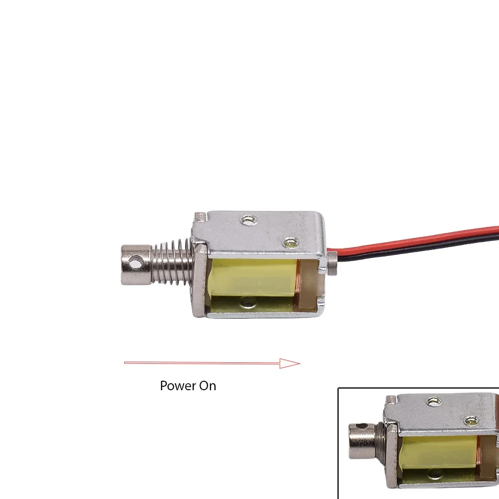 Mini électro-aimant à piston Push-Pull DC 3V 5V-6V 9V 12V, Micro ressort d'aspiration, solénoïde, course magnétique 4mm pour serrure électrique