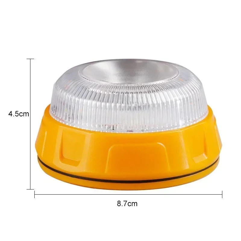 Lumière stroboscopique d'urgence à LED pour voiture, étanche, clignotant, feux de balise jaune avec aimant, batterie V16, lampe 62, sécurité routière