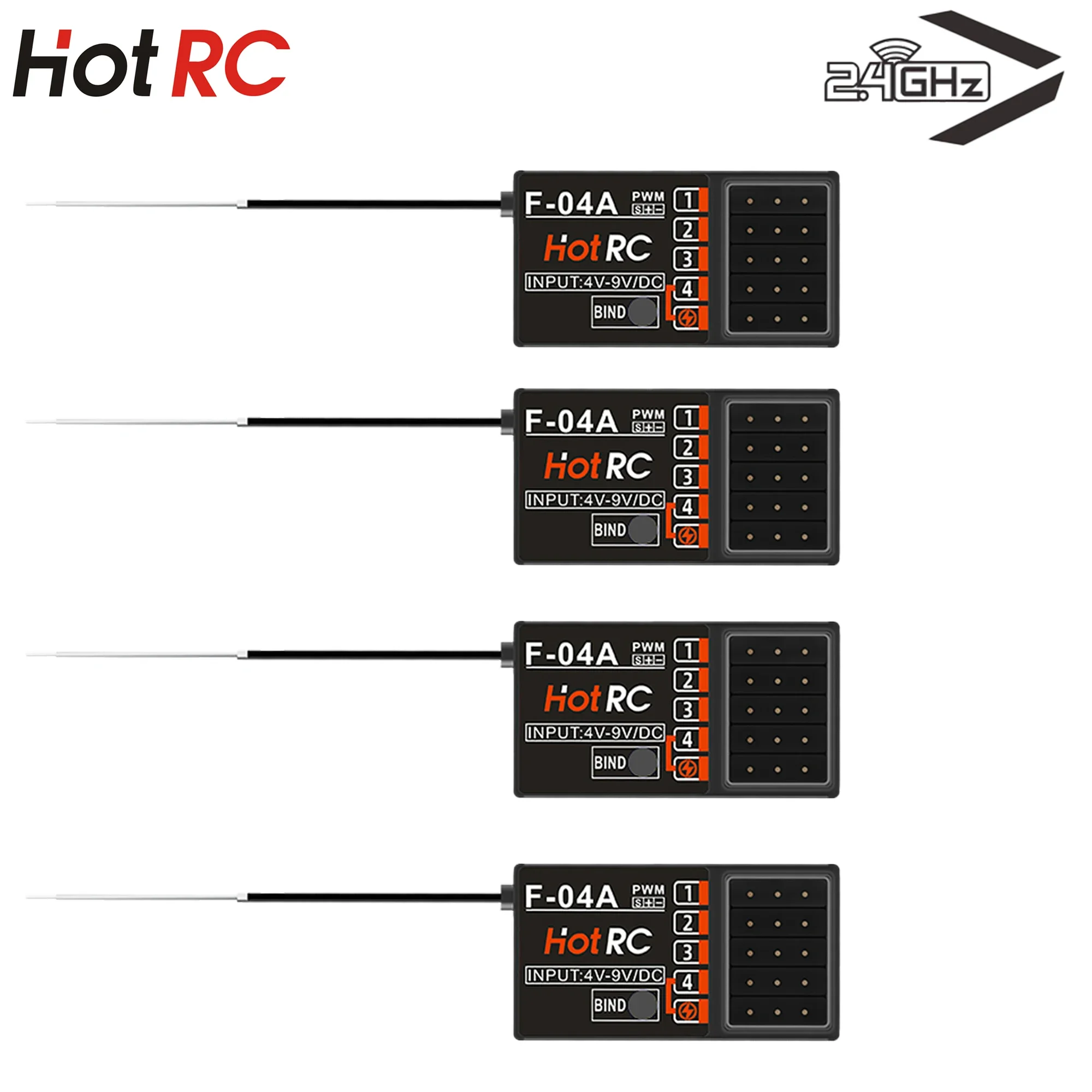 نظام التحكم اللاسلكي FHSS للاستقبال ، يستخدم من أجل ، جهاز الإرسال ، سيارة بالتحكم عن بعد ، قارب ، خزان ، 4 قنوات ، GHz ، 4 فولت-9 فولت ، 4 فولت-9 فولت