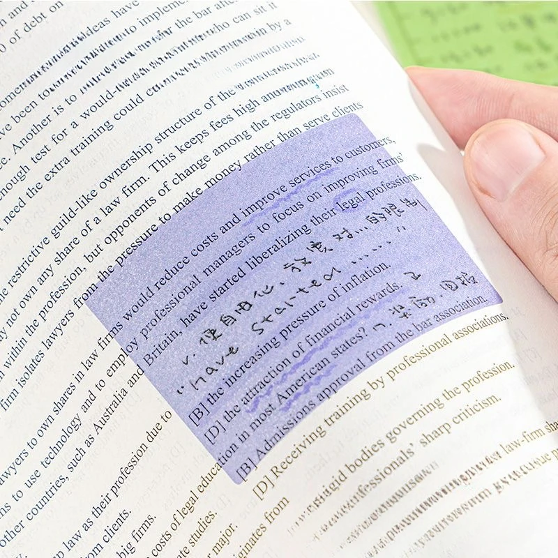 

126 листов/набор, градиентная прозрачная липкая заметка для детей, маркеры для изучения, ключи, блокнот со словами, принадлежности для школьников