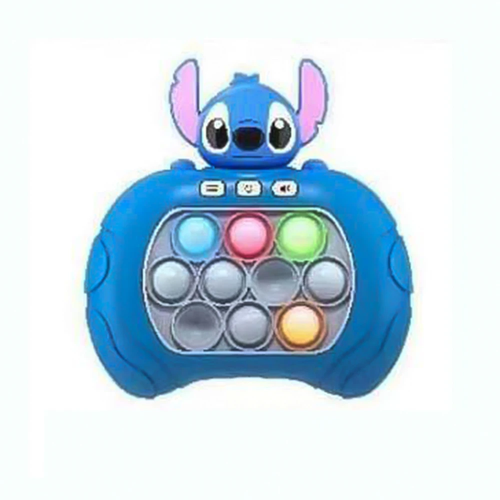 Disney Stitch Mickey Quick Push Game Console Upgraded Fingertip Press It Competition Squeeze Relieve Stress Children Toys