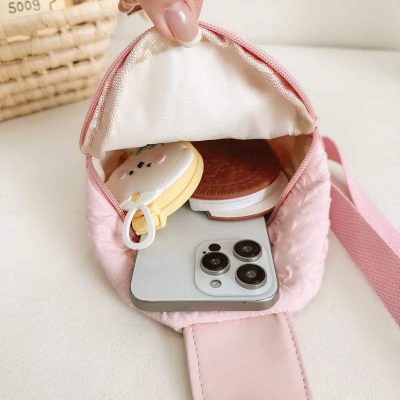 Kawaii Doll Sanrio Chest Bag Cinnamoroll Children's Crossbody Bag Hello Kitty Kuromi Travel Crossbody Storage Bag Children's Gif