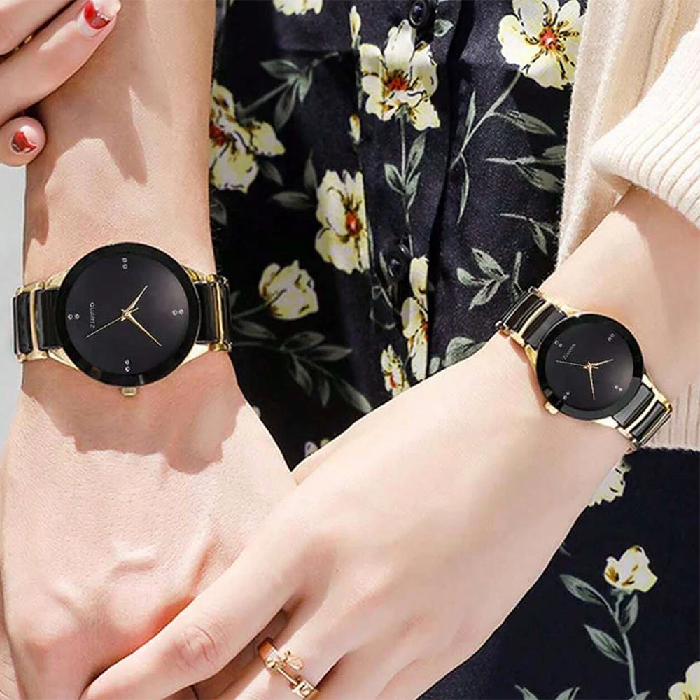 2 Piece Set Fashionable Simple Exquisite Multifunctional Creative Personalized Couple Watch Alloy Watch Quartz Watch Combination