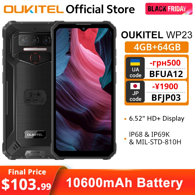 Oukitel WP23 Rugged Smartphone Global Version 6.52