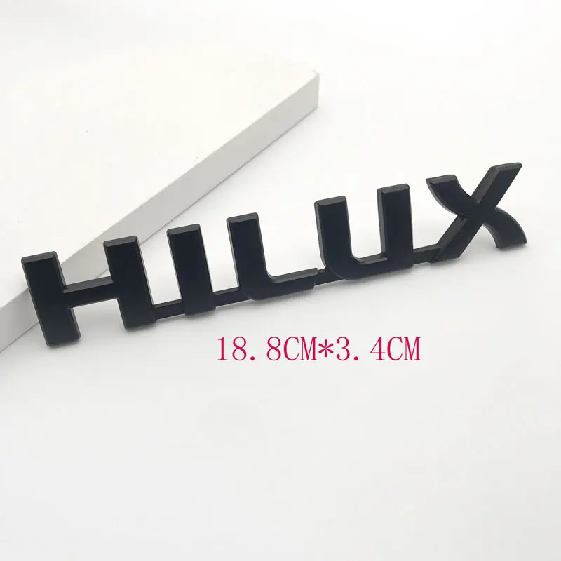 3D ABS Plastic HILUX Logo Car Letter Sticker, Trunk Decal, Badge Emblem Car Styling Accessories for Toyota HILUX