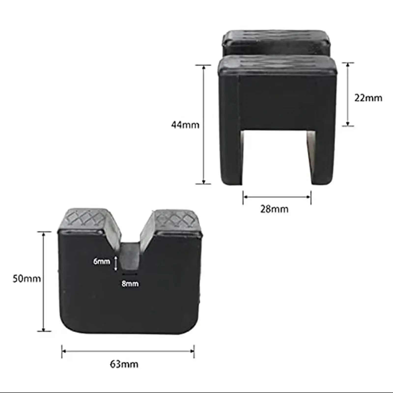 4x ジャックスタンドパッドスロット付きアダプター、スロット付きフレームスタンドレールピンチ溶接プロテクター、ジャックスタンドアクセサリー用