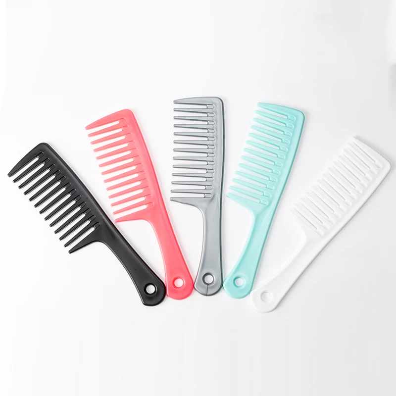 

Wide Tooth Comb Heat Resistant Woman Wet Hook Curly Hair Brushes Pro Salon Household Dyeing Hairdress Comb Portable Styling Tool