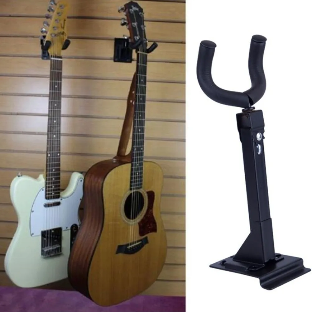 Soporte de Pared Metálico para Guitarra con Función de Giro de 180 Grados para Guitarra, Bajo, Violín, Violonchelo, Viola, Instalación en Pared de Listones