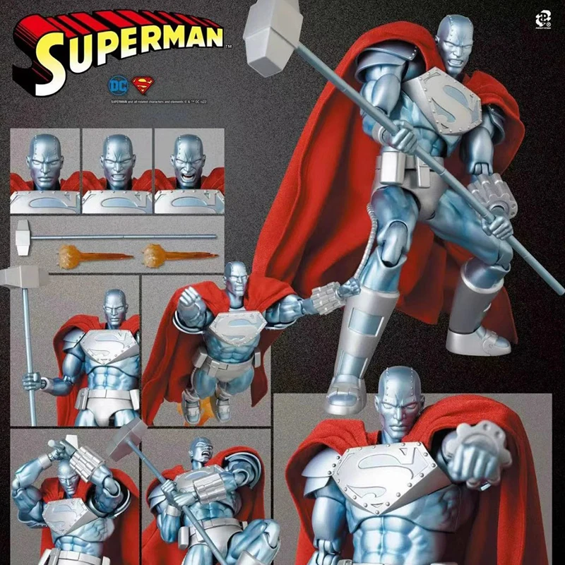 Original mafex dc super mann karikatur version action figuren spielzeug stahl superman bewegliche statuen modell puppe sammel bar