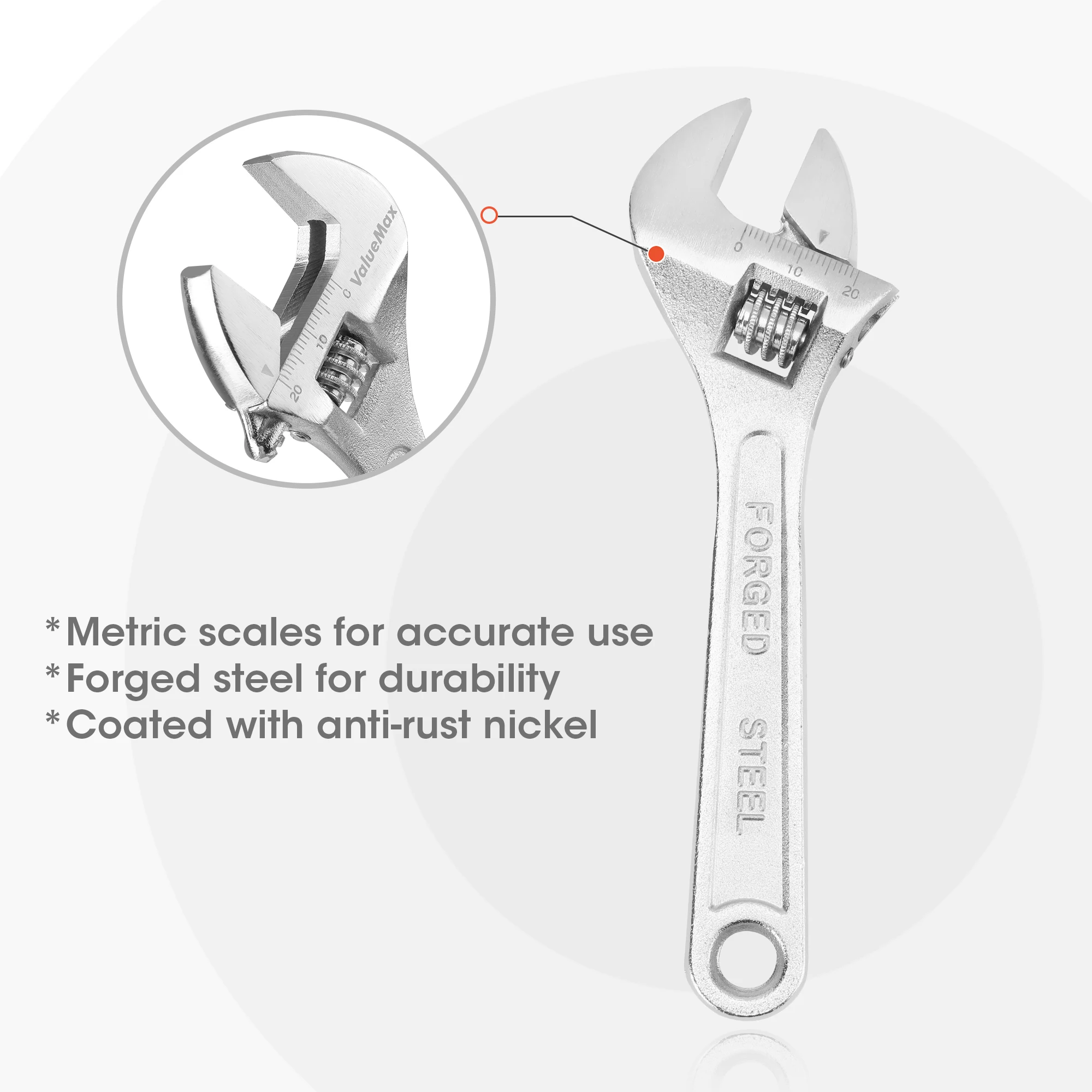 ValueMax 8-piece Pliers and Wrench Set, Includes Linesman Pliers, Locking Pliers, Needle Nose Pliers, Groove Joint Pliers, Slip