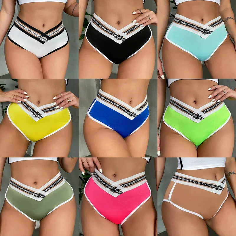 

Women Sexy Candy color stretch shorts feminine yoga pole dance letter sports shorts YF049-#030