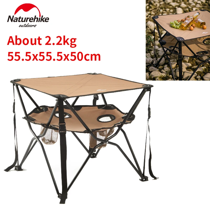 

Naturehike 2.2kg Ultralight Table Outdoor Camping Portable Folding Oxford Cloth 2 Layer Picnic Table With Mesh Bag Furniture