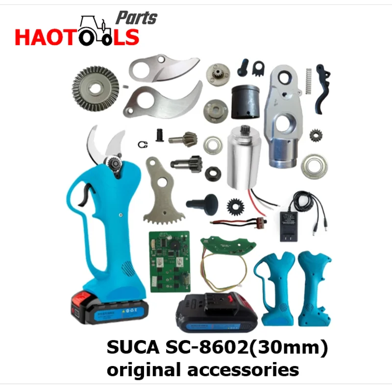 Suca Bateria de Lítio Poda Tesoura Acessórios Originais Peças Lâmina Carregador Placa Case Motor Sc8602 30 mm Sc8602