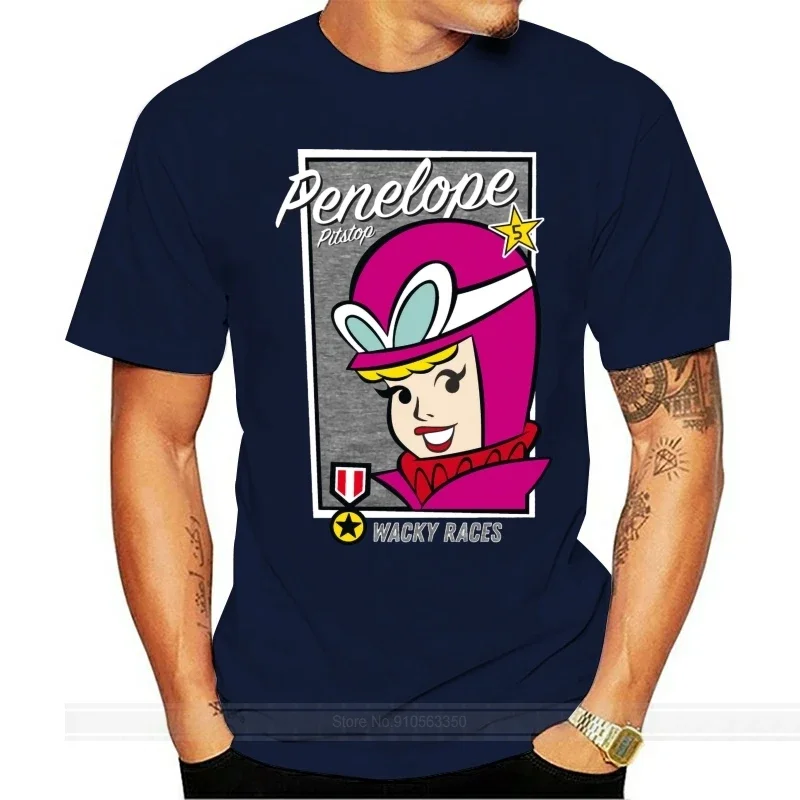 Camiseta para hombre Penelope Pitstop Pit Stop 5 Pussycat, The cracky Races and muttley