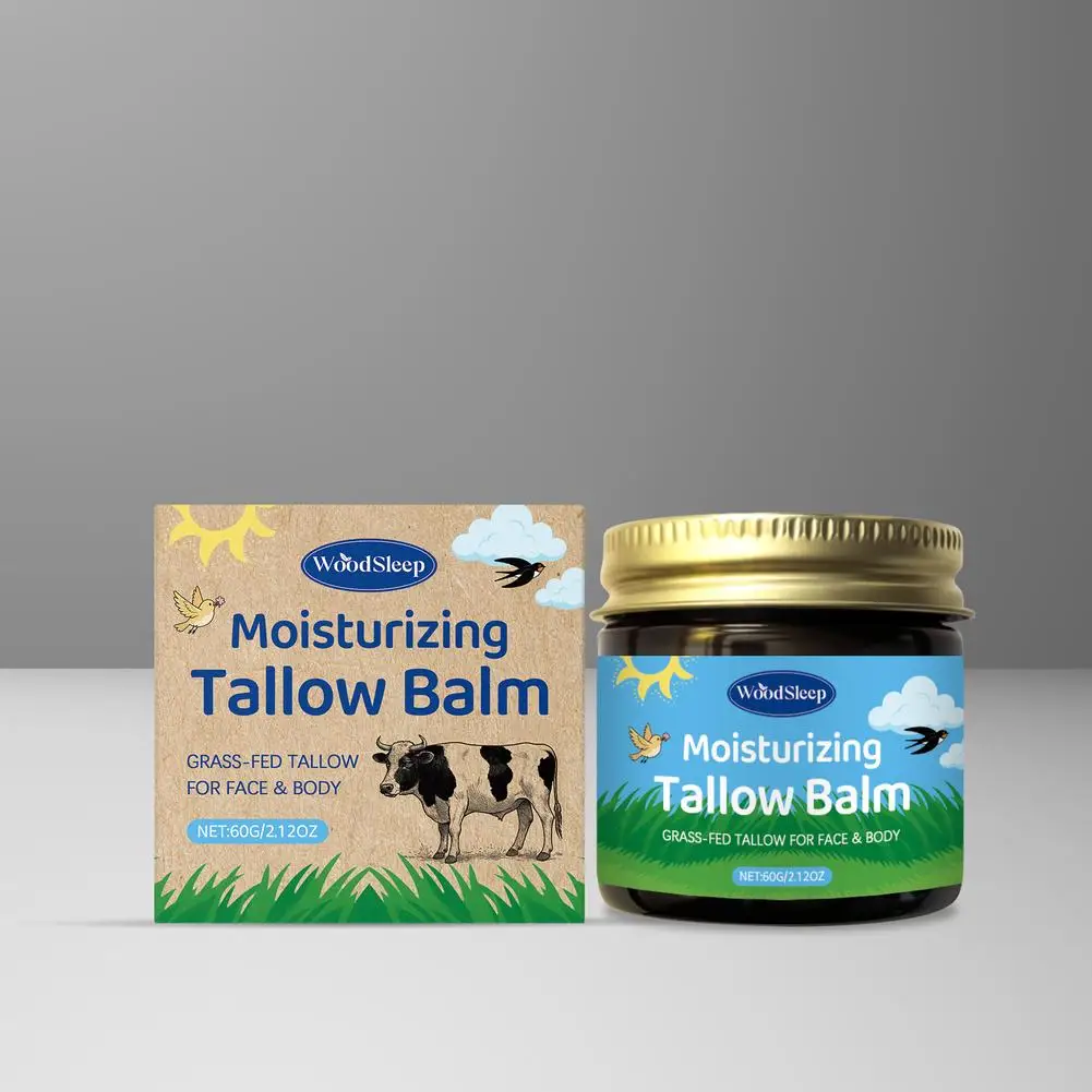 

60g ​Beef Tallow Paste Deeply Moisturizer Honey Balm Brightening Wild Tallow Wrinkle Grass Face Fed Cream Honey Body Remove W4G0
