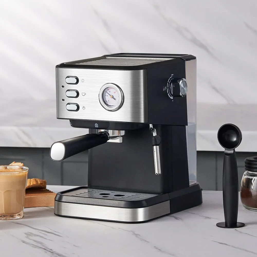 Italian Espresso Coffee Maker Machine 1500ML Steam Coffee Making Machine 20 Bar 1000W Frothing Cappuccino Coffee Maker