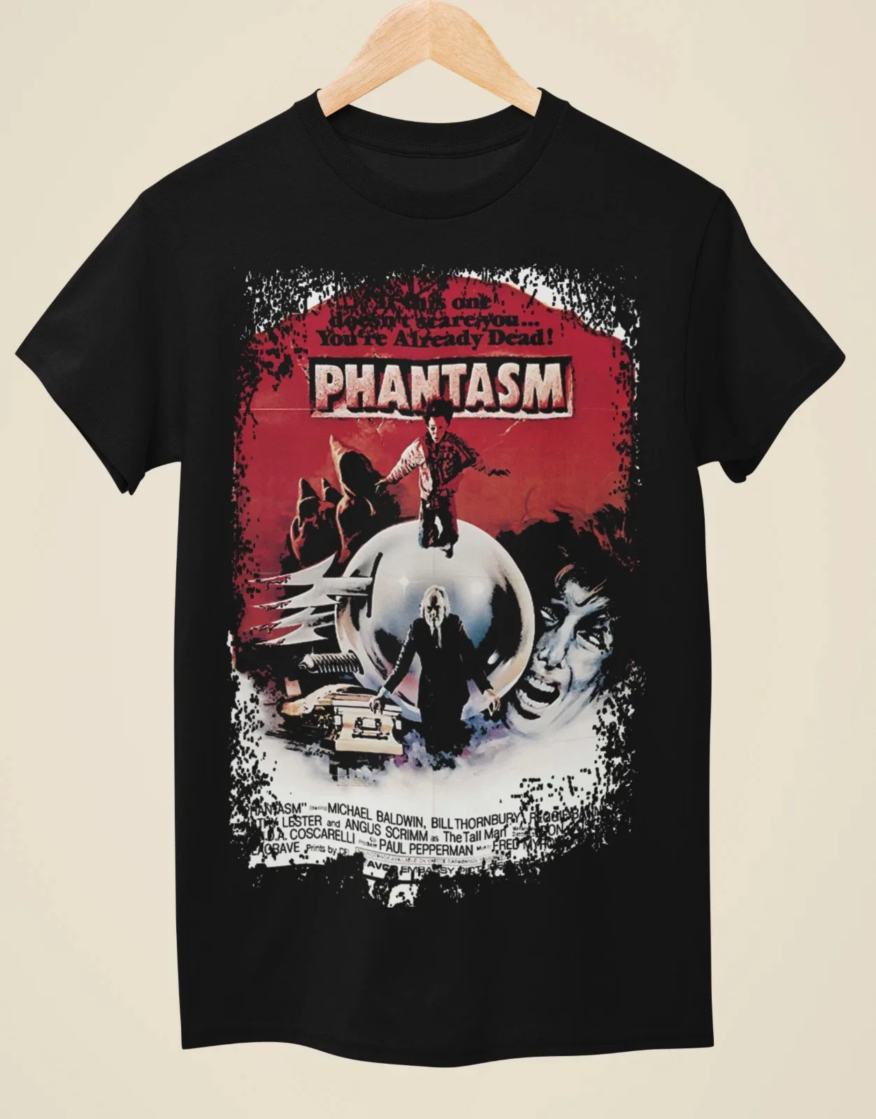 Phantasm 1979 Movie Poster You’re Already Dead Vintage Graphic T-Shirt Cotton Men Women Streetwear Tee