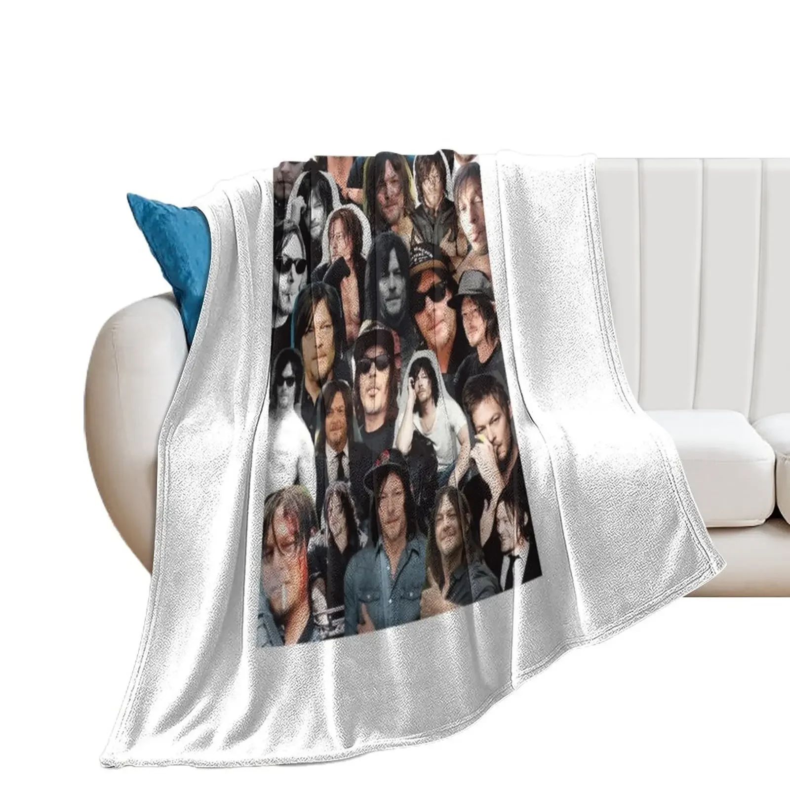 

Norman-Reedus-Collage Throw Blanket Warm Giant Sofa Plush heavy to sleep Blankets