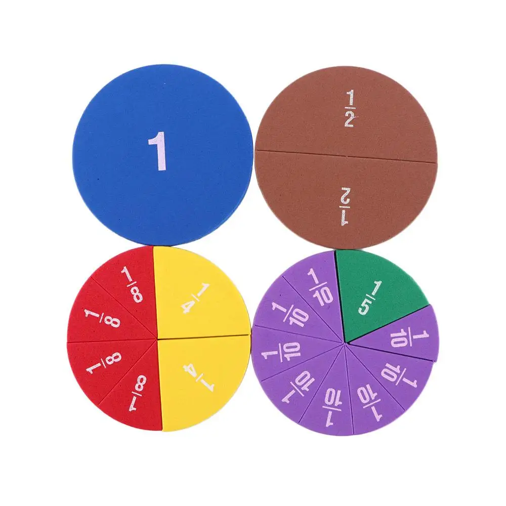 Gifts Math Toy Educational Toy Math Teaching Toy Fraction Instrument Demonstrator Fraction Educational Montessori Educational