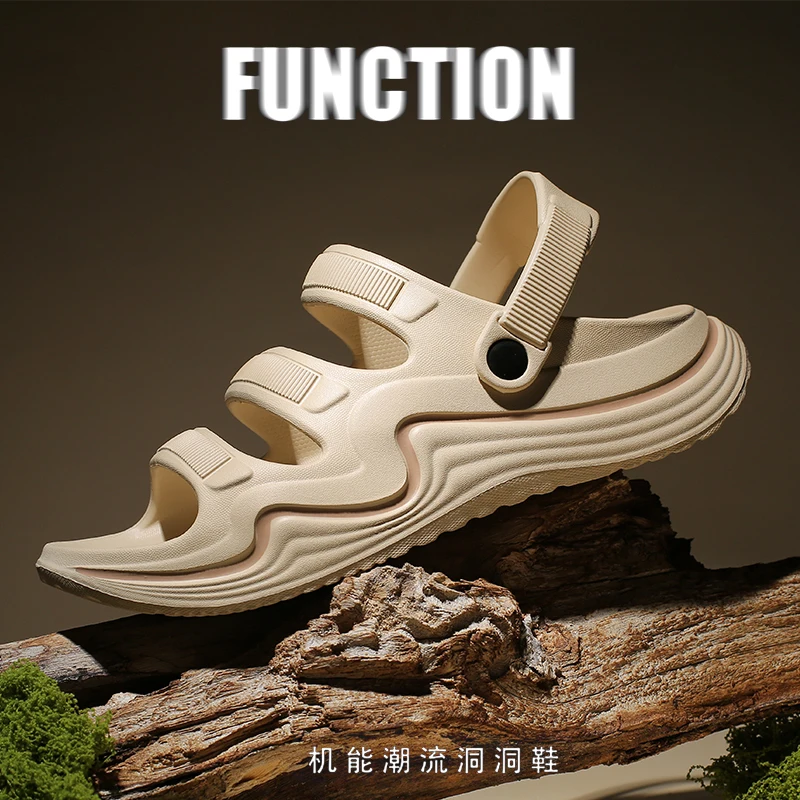 

New Men EVA Clogs Hollow Out Breathable Garden Shoes Outdoor Sports Slip On Beach Casual Slippers for Summer Daily Wear