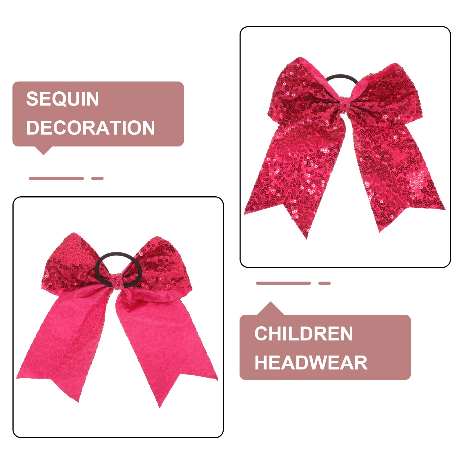 

10 Pcs Hair Ribbons Bow Cheer Bows Holder for Cheerleading Teen Headband Cheerleader Girls Accessories Rosy Cheerleaders Child