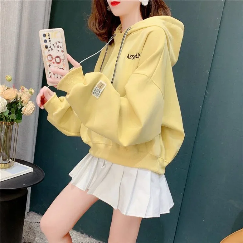 Women Goth Elegant Za 2024 Winter Clothes Woman Sweatshirt Aesthetic Hoodie Long Sleeve Harajuku Korean Autumn for Teens Coat Xl