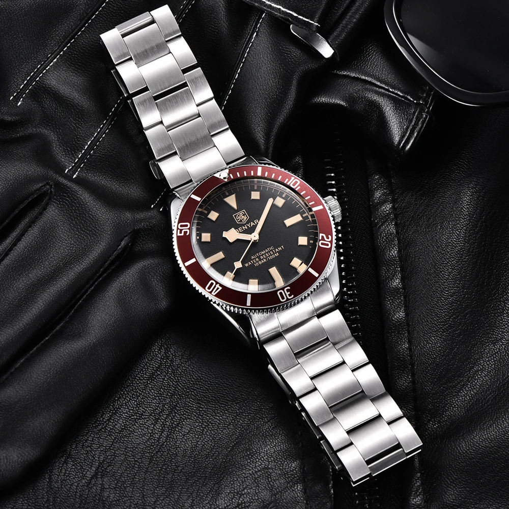 Relojes BENYAR 2026 para Hombre, Relojes Mecánicos de Negocios de Alta Gama, Relojes Automáticos con Cristal Hardlex, Luminosos e Impermeables