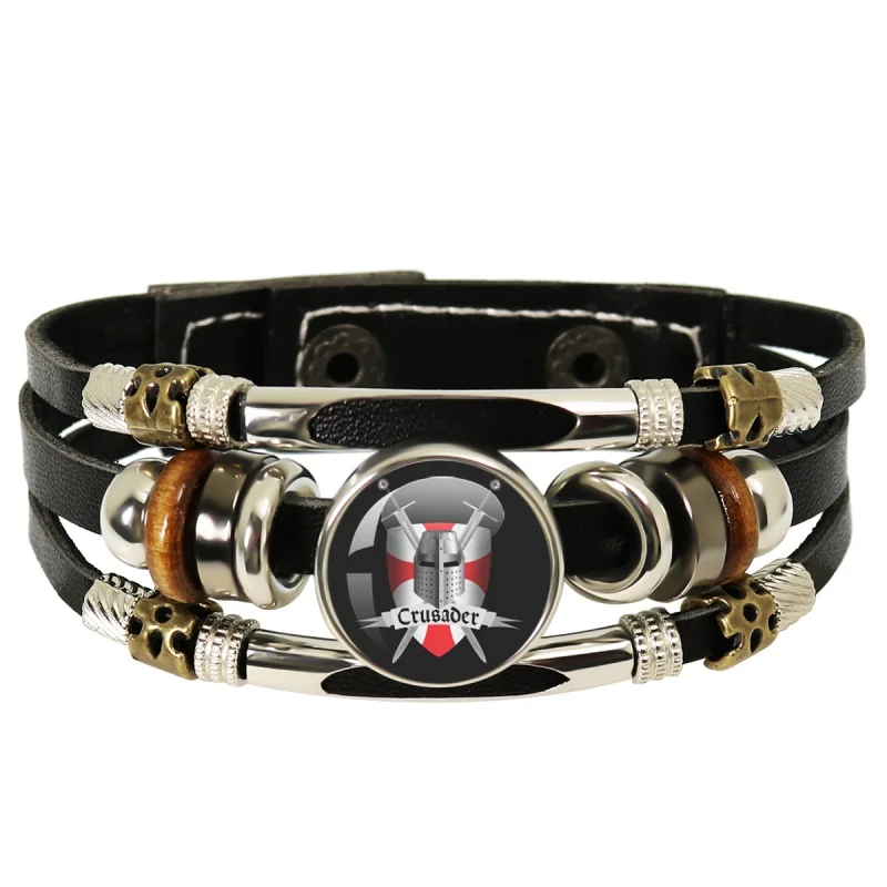 Freemasons Illuminati and Templars All Seeing Eye Handmade 18mm Multilayer Leather Bracelet  Masonic Past Master Commemorative