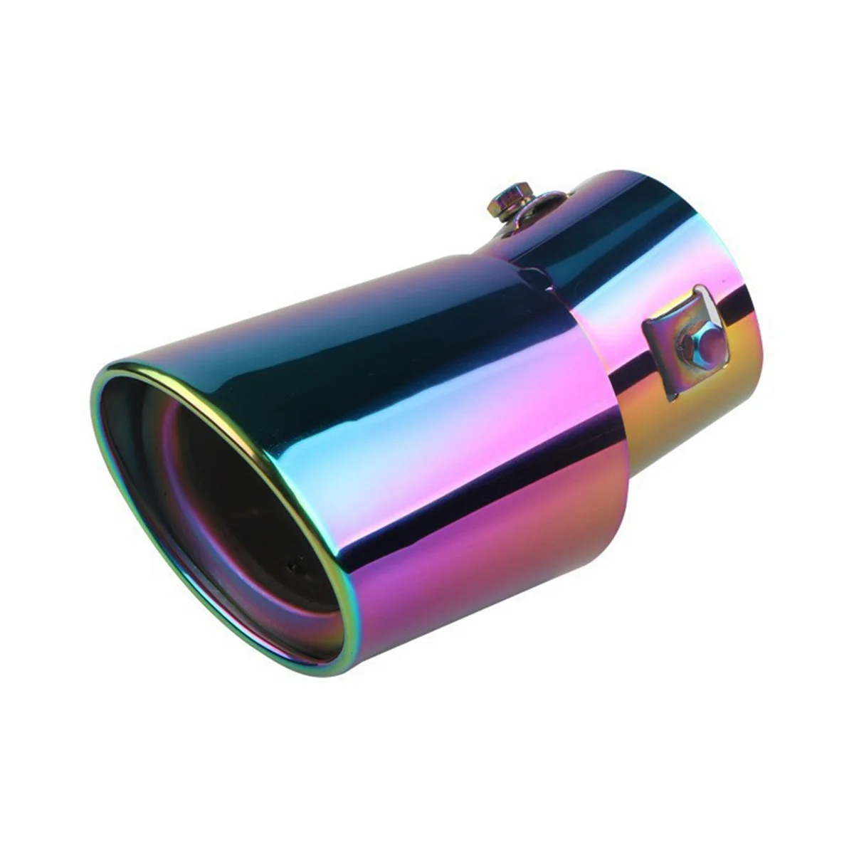 Car Stainless Steel Multicolor Round Bend Exhaust Tail Muffler Tip Pipe Universal Fits Car Accessories