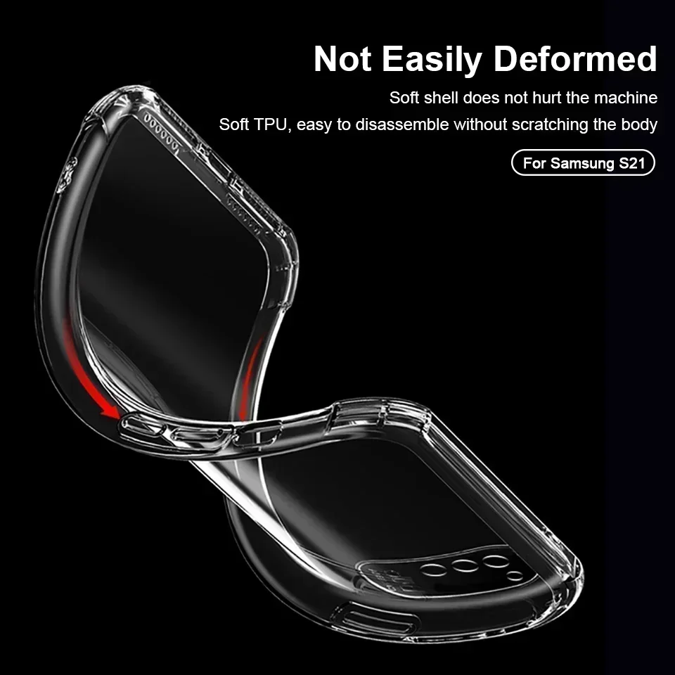 Funda transparente de lujo Original para Samsung Galaxy S23 22 21 20 Ultra Plus, funda de silicona A34 A54 A53 A52 A12 A73, accesorios