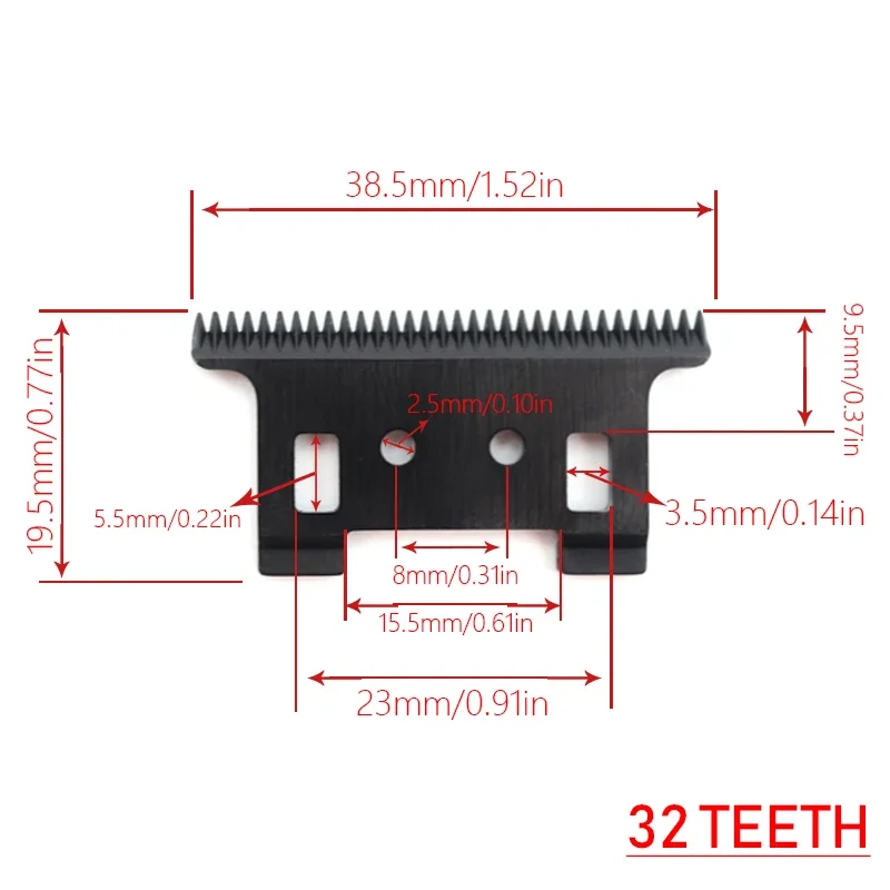 Original Replacement Movable Blade for Kemei KM-2299 Clipper Professional Hair Trimmer Cutting Knife Head Parts Accessories