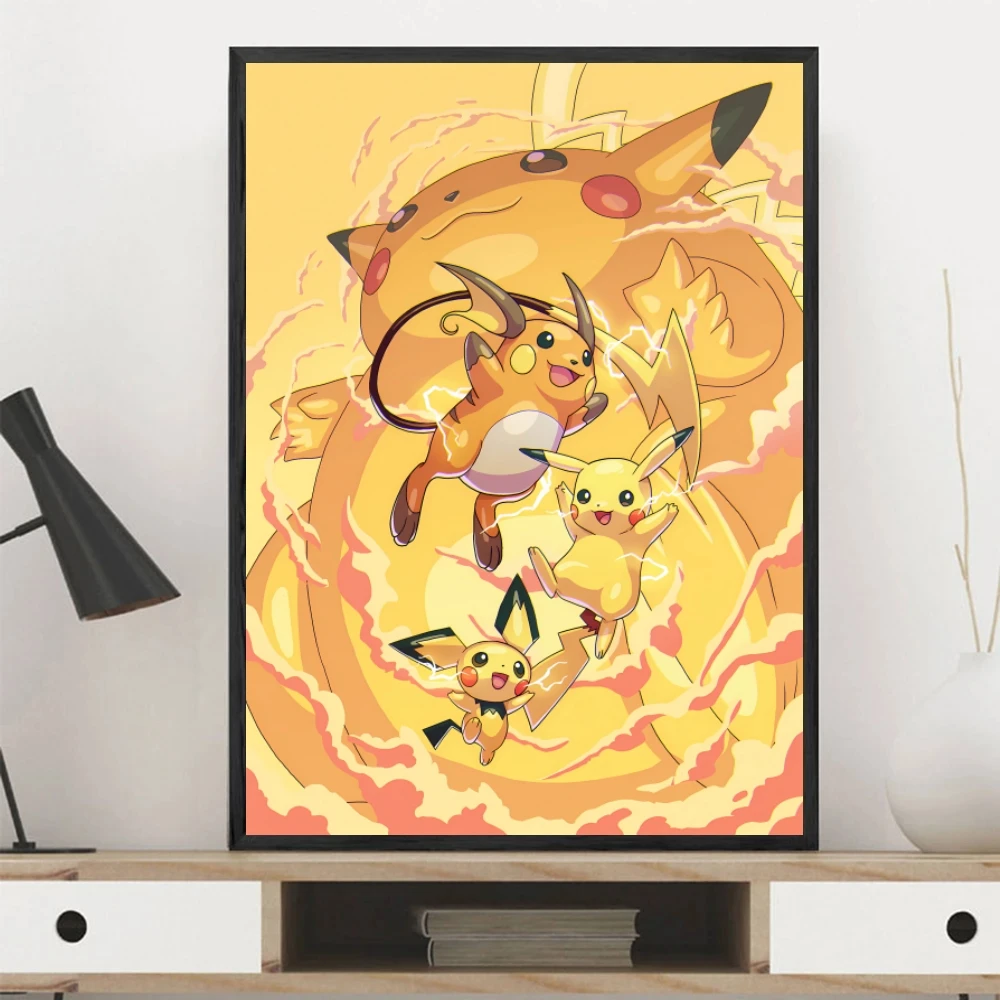 Pokemon Pikachu Canvas Artwork Painting Friends Gifts Poster Home Hanging Wall Decoration Decorative Modern Living Room Prints