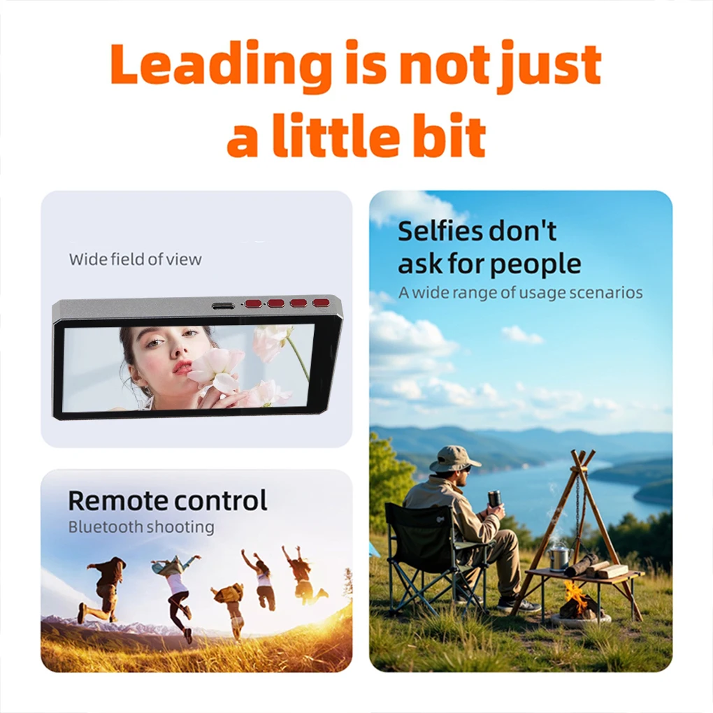 Задний телефон для селфи Vlog, сильная магнитная адсорбция, четырехуровневая регулировка яркости, стабильное соединение