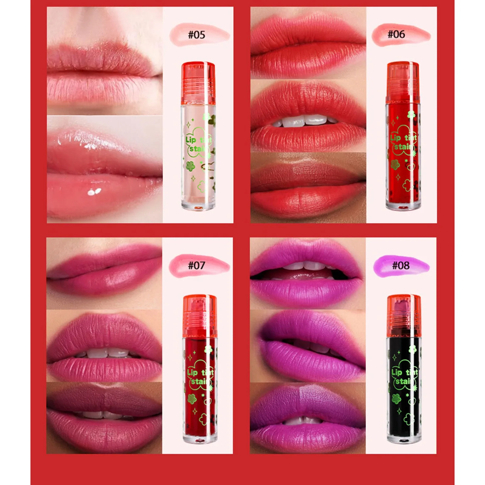 Fresh Fruit Roll-on Lip Balm Makeup Moisturizing Clear Grape Transparent Lip Oil Long Lasting Hydrating Lipstick Gloss Cosmetics