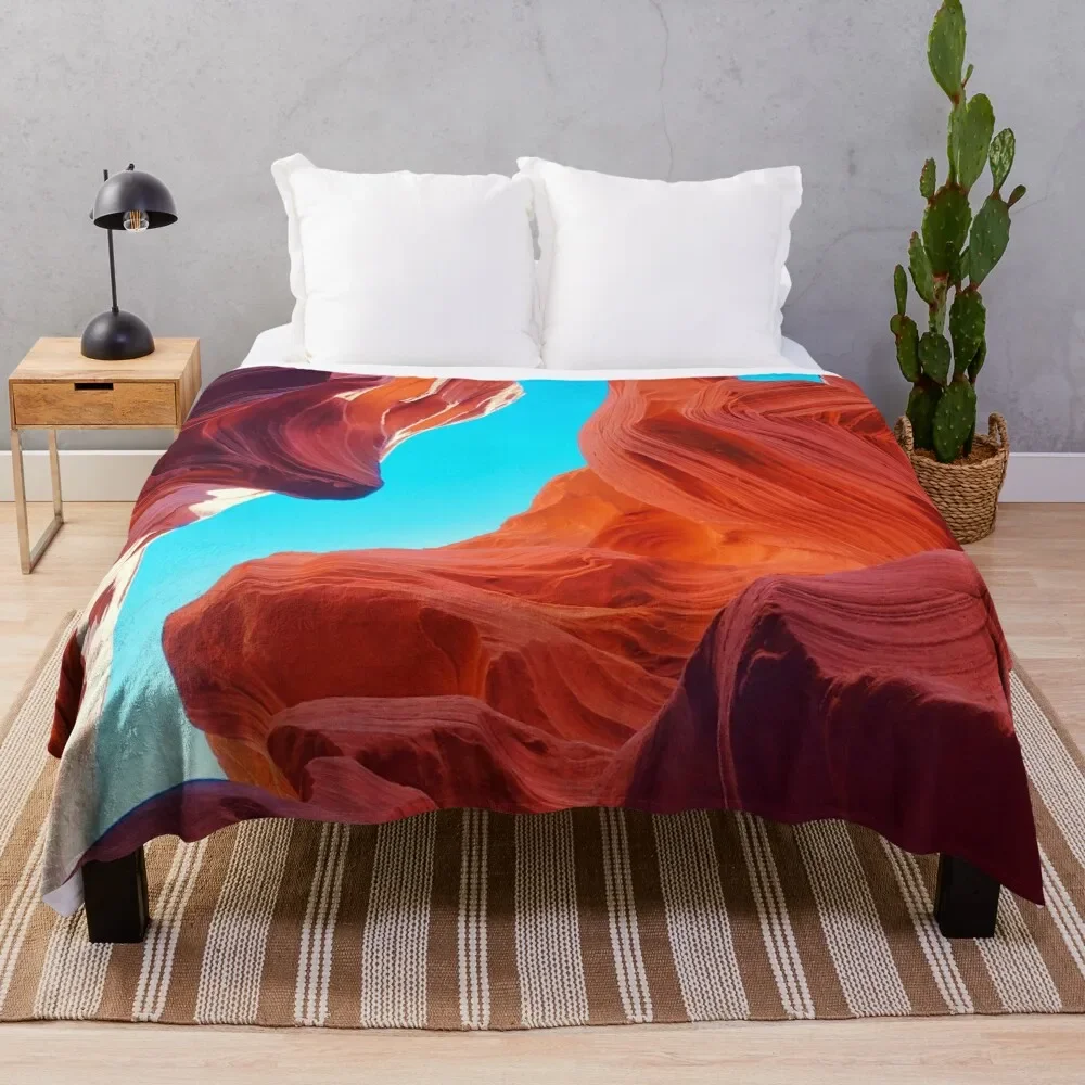 

Grand Canyon, Antelope Canyon Throw Blanket Stain Resistant Cozy Warm Blanket