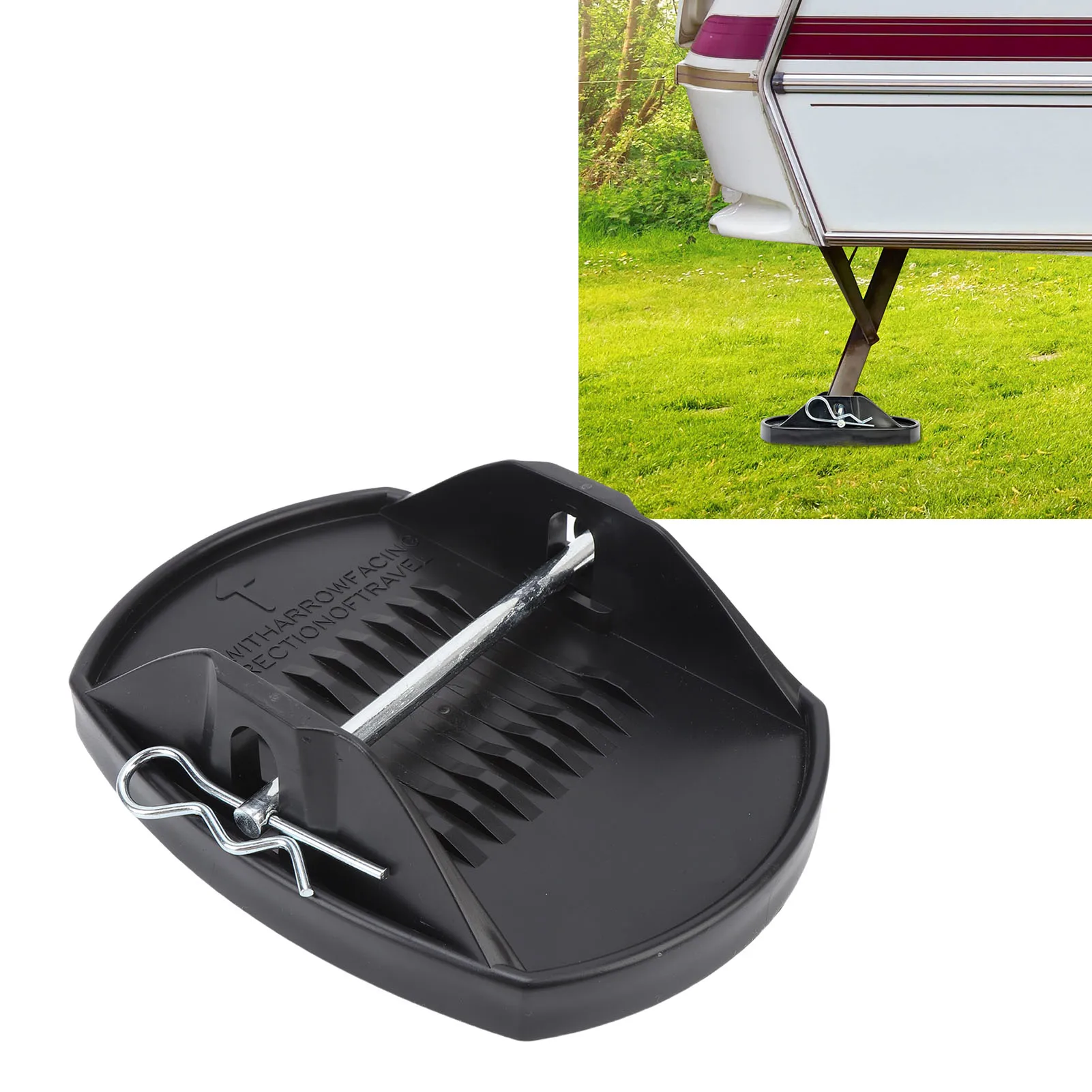 4 шт. накладки на домкрат стабилизирующий домкрат для дорожного прицепа, 5 колес, черные противоскользящие нижние подушечки для выравнивающего домкрата для прицепа RV, опорные подушечки для ног