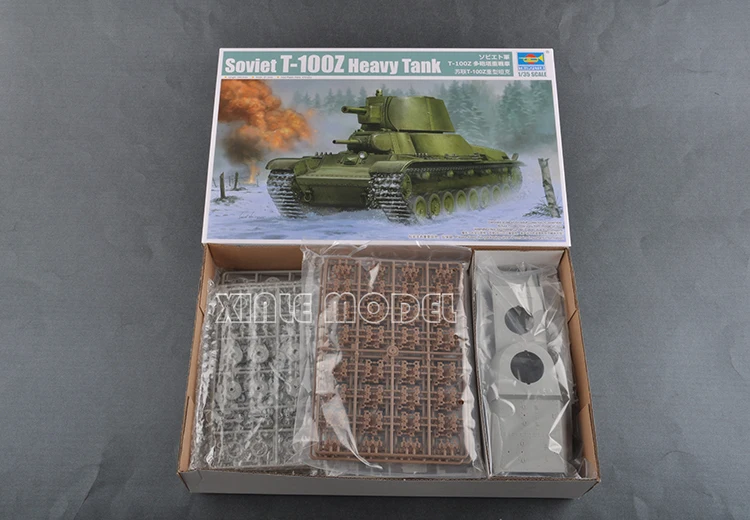 عازف البوق البلاستيك تجميعها خزان أطقم منمذجة 09591 السوفياتي T-100Z خزان ثقيل 1/35 #4