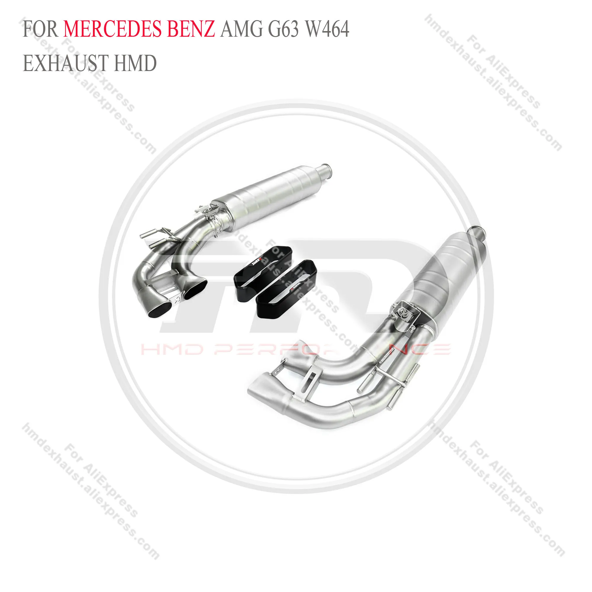 

High Quality Customizable Catback For Mercedes Benz AMG G63 W464 Stainless Steel OEM Valve Muffler Tips Exhaust System HMD ﻿