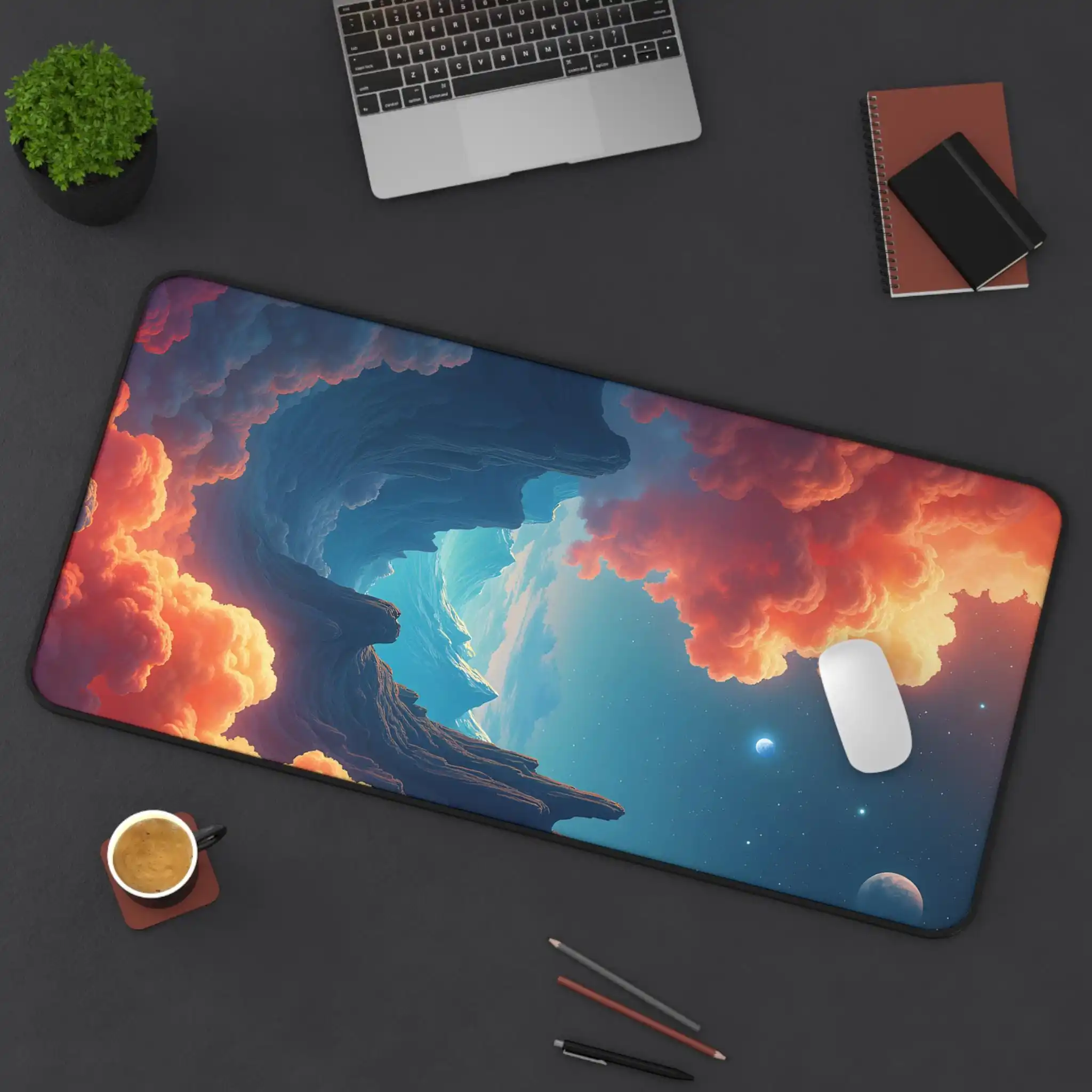 

Cloud Pattern Mouse Pad, Office Keyboard Desk Mat, Non-slip and Waterproof Mouse Pad Gaming Accessories XXL Kawaii Desk Pad