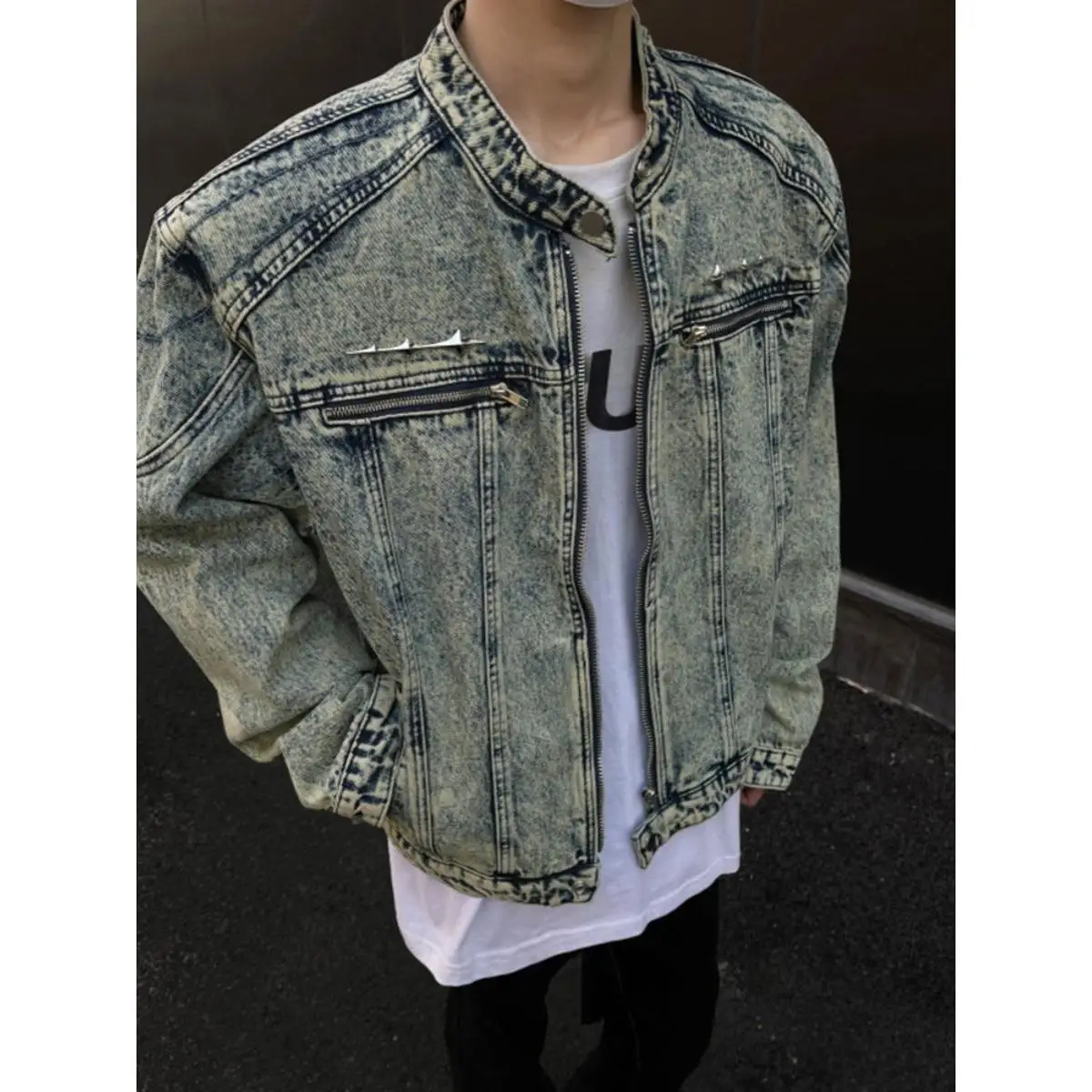 

Ретро-куртка из денима в американском стиле для мужчин и женщин, зимняя модная брендовая рабочая куртка, повседневная верхняя одежда для подростков