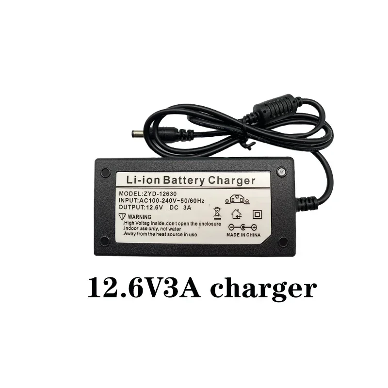 12.6V 3A Lithium Battery Charger for 3S 10.8V 11.1V 12V Li-ion Polymer Batterry Pack Fishing Light Electric Drill Power Adapter