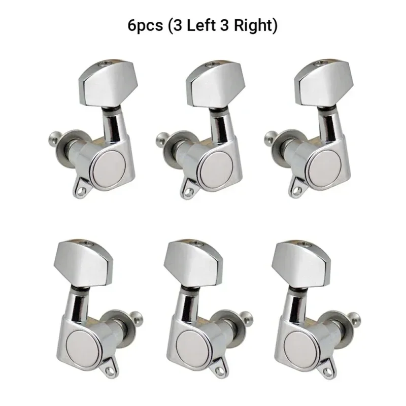 6 Stück versiegelte, verriegelbare Gitarrensaitenstimmwirbel, 3L3R, Stimmmechaniken, Akustikgitarren-Stimmwerkzeug-Set für 6-saitige Gitarren – Detail 13