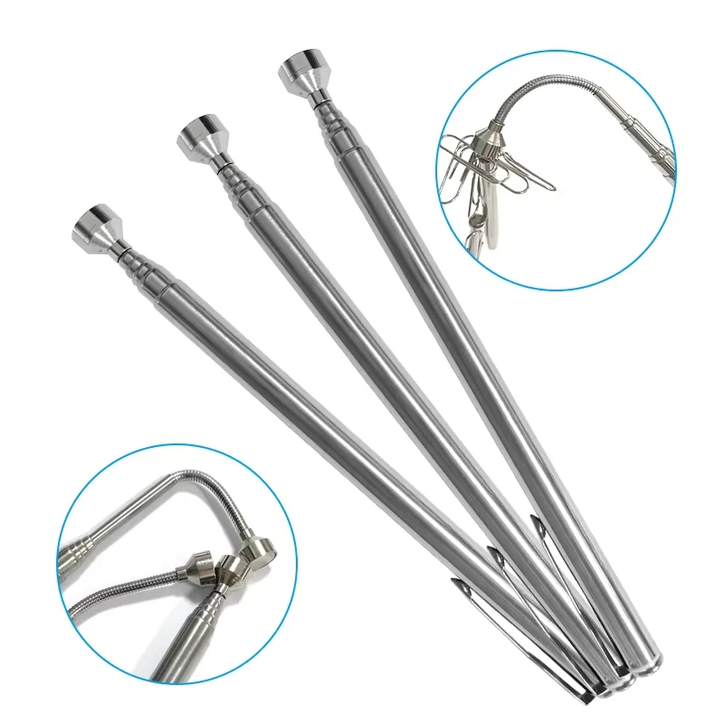 Mini Portable Telescopic Magnetic Pen Handheld Magnet Pick Up Tool Adjustable Pickup Rod Stick Picking Up Screws Nut Bolt