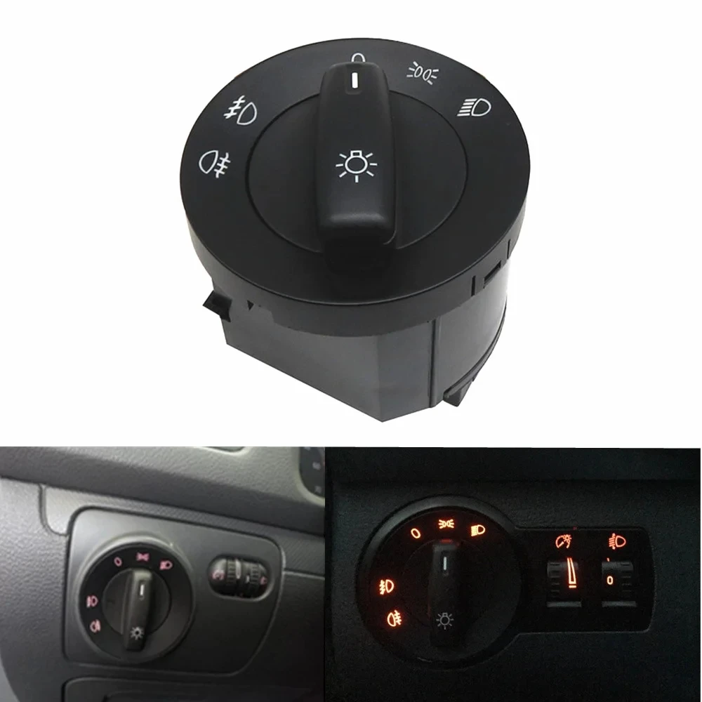 

Headlight Switch Fog Lamp Switch Knob 1K0941431Q For Caddy III Golf Passat Touran