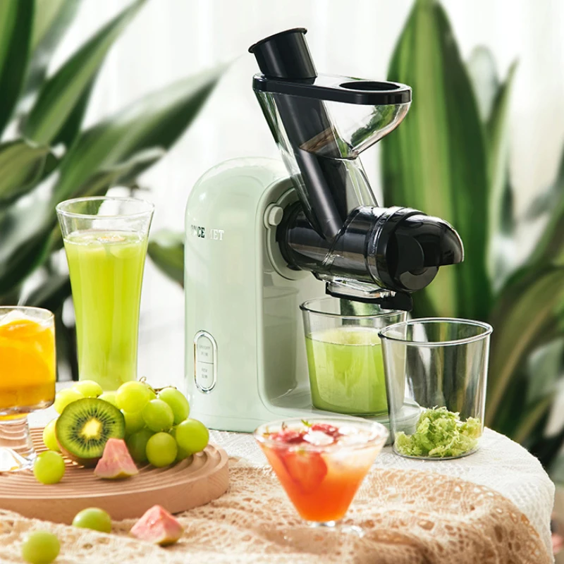 220V Electric Slow Juicer Fruit Vegetable Screw Cold Press Extractor Automatic Squeezer Citrus Juicer Multifunctional Blender