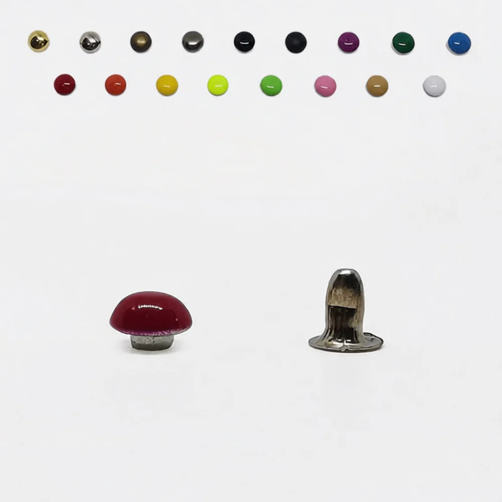 DIY Metal Dome Rivets Mushroom Studs For Apparel Shoes Bags Decorative Fasteners Automotive Interior Trim Modification Parts