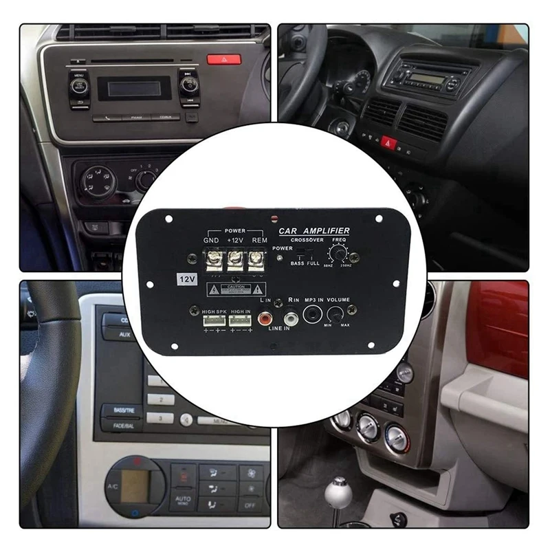 2X Car Subwoofer Amplifier Board, 500W Subwoofer High Power Hifi Bass Amplifier Board DC 12V