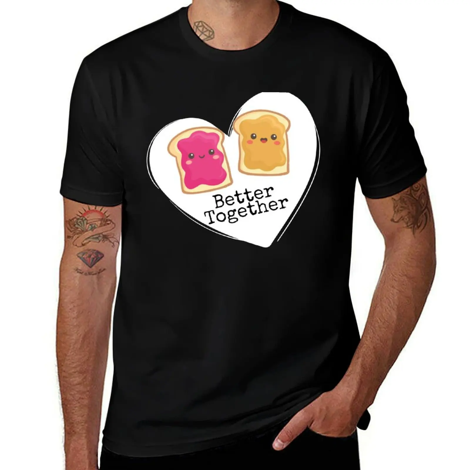 Better Together (Peanut butter and jelly) T-Shirt Daily Work Short Sleeve Top T-Shirt